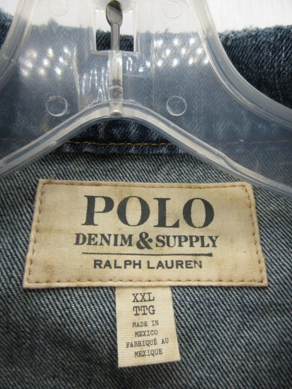 Polo Ralph Lauren Denim Supply Jacket XXL Trucker Paint Distressed
